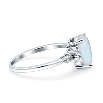 Vintage Teardrop Pear Engagement Ring Lab Created White Opal 925 Sterling Silver Wholesale